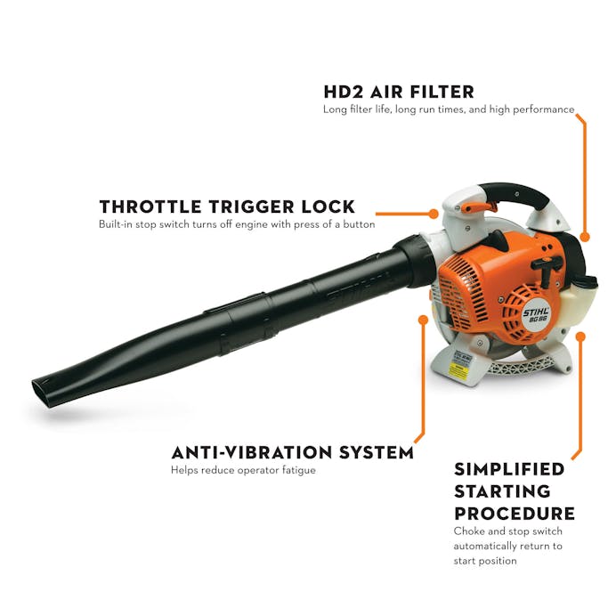 STIHL® BG 86 Handheld Blower | 27.2cc Engine | Up to 15 Newtons Blowing Force