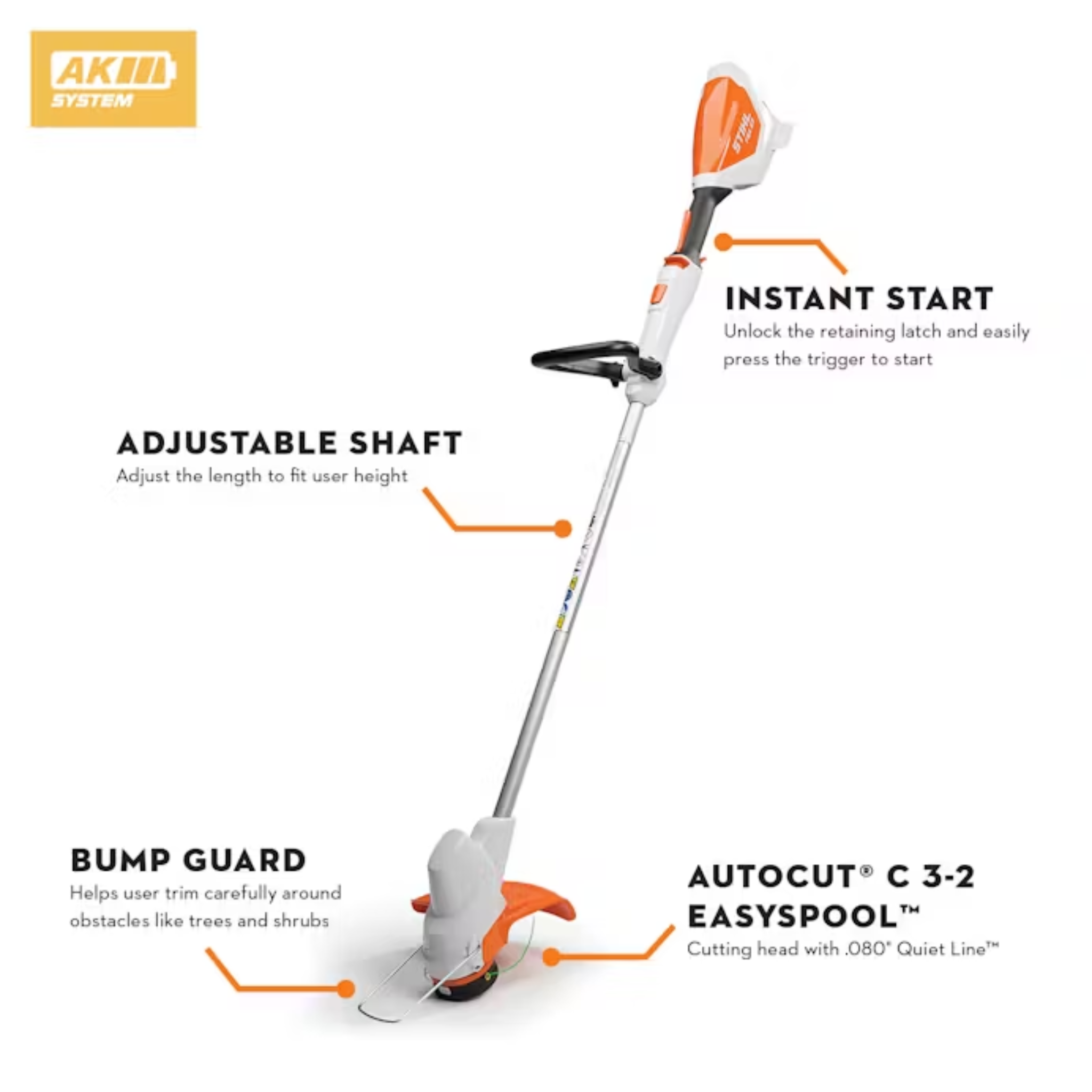 STIHL® FSA 57 Cordless trimmer, AutoCut C3-2 (Unit Only)