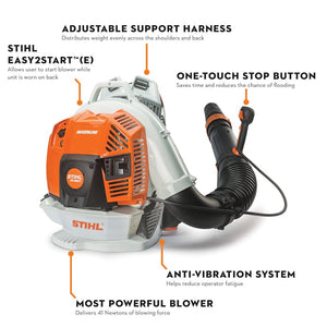 STIHL® BR 800 C‑E Backpack Blower | 79.9 cc Engine | 41 Newtons Blowing Force